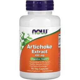 Натуральна добавка Now Artichoke Extract 450 mg 90 вегакапсул