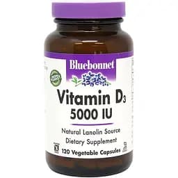 Витамины и минералы Bluebonnet Vitamin D3 5000 IU 120 вегакапсул