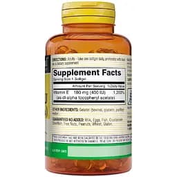 Вітамін Е Mason Natural Vitamin E 400 IU 180 мг 100 гелевих капсул - мініатюра 2