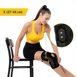 Фіксатор (бандаж) для коліна 4FIZJO шарнірний 1 шт 4FJ0471 Size S (P-5907739317605) - мініатюра 4