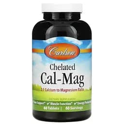 Кальцій-Магній хелатний Carlson Chelated Cal-Mag 60 таблеток