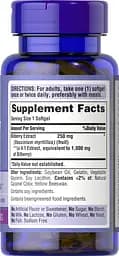 Натуральна добавка Puritan's Pride Bilberry Fruit Extract 1000 mg 90 капсул - мініатюра 2
