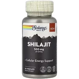 Шилажит Solaray Shilajit 500 мг 60 веганських капсул - мініатюра 1