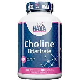 Холін Бітартрат Haya Labs Choline Bitartrate 500 мг 100 капсул