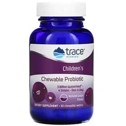 Пробіотик для дітей Trace Minerals Children's Chewable Probiotic смак винограду 30 таблеток
