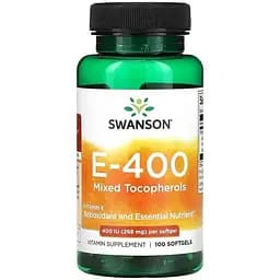 Вітаміни Swanson Vitamin E Mixed Tocopherols 400 IU 100sgels (1086-2022-10-0426)