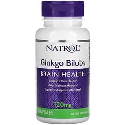 Натуральна добавка Natrol Ginkgo Biloba 120 mg 60 капсул