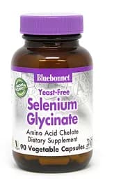 Вітаміни та мінерали Bluebonnet Nutrition Yeast-Free Selenium Glycinate, 90 вегакапсул