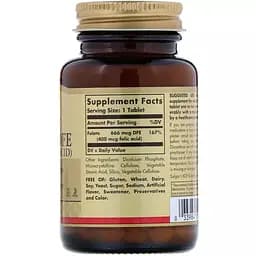 Фолієва кислота Solgar Folic Acid 400 мкг 250 таблеток - мініатюра 2