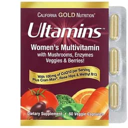 Мультивітамінний комплекс для жінок California Gold Nutrition Ultamins Wooman Multivitamin 60 капсул