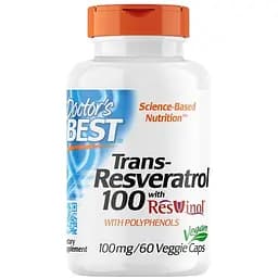 Натуральна добавка Doctor's Best Trans-Resveratrol with Resvinol 100 mg 60 вегакапсул