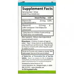 Вітаміни для дітей Carlson Laboratories Kids Super Daily D3+K2 360 drops (1086-2023-10-2211) - мініатюра 2