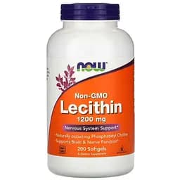 Лецитин Now Foods Lecithin 1200 мг 200 желатиновых капсул