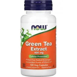 Натуральна добавка Now Green Tea Extract 400 mg 100 вегакапсул