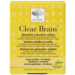 Витамины для улучшения памяти New Nordic Clear Brain 60 таблеток