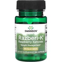 Натуральна добавка Swanson Razberi-K Raspberry Ketones 100 mg 60 капсул