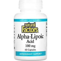 Альфа-липоевая кислота Natural Factors Alpha-Lipoic Acid 100 мг 60 капсул