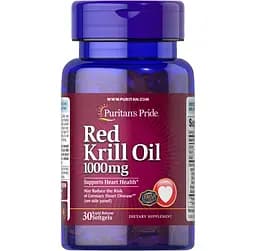 Жирные кислоты Puritan's Pride Red Krill Oil 1000 mg 30 капсул
