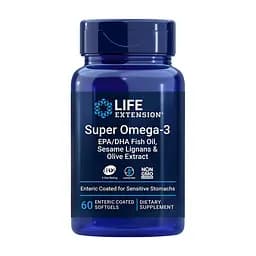 Жирные кислоты Life Extension Super Omega-3 Enteric Coated 60 капсул