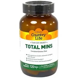 Мультимінеральний комплекс Country Life Target-Mins Total Mins 120 таблеток 
