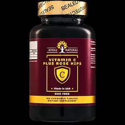 Харчова вітамінна добавка Apnas Natural вітамін С з екстрактом шипшини, 100 таблеток (1999576)