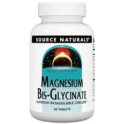Мінерали Source Naturals Magnesium Bis-Glycinate 60 пігулок