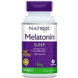 Натуральна добавка Natrol Melatonin 3 mg Time Release 100 таблеток