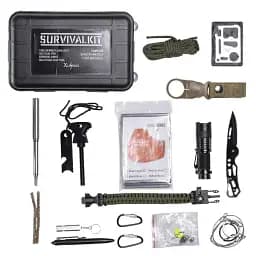 Туристичний набір для виживання Lugi 15 в 1 у пластиковому кейсі HP-D-1