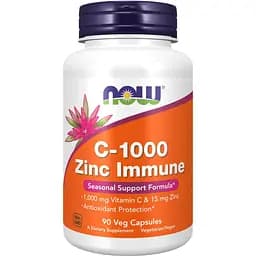 Вітаміни Now Foods C-1000 Zinc Immune 90 капсул