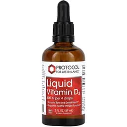 Вітамін D3 Protocol for Life Balance Liquid Vitamin D3 400 МО 59 мл