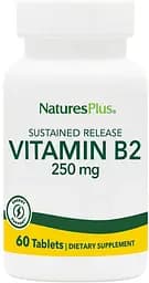 Вітаміни та мінерали Natures Plus Vitamin B2 250 mg, 60 таблеток