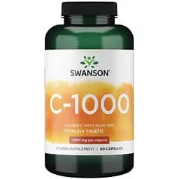 Витамин С Swanson Vitamin C 1000 мг с шиповником 90 капсул