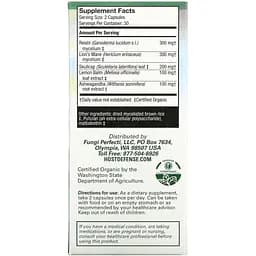 Гриби для зняття стресу Fungi Perfecti MycoBotanicals Stress Decompress 60 вегетаріанських капсул - мініатюра 3