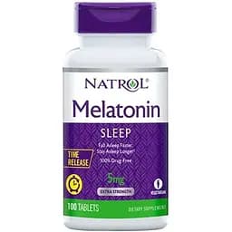 Натуральна добавка Natrol Melatonin 5 mg Time Release 100 таблеток