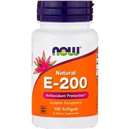 Витамин E Now Foods Е-200 100 желатиновых капсул