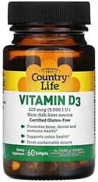 Витамины и минералы Country Life Vitamin D3 5000 IU, 60 капсул