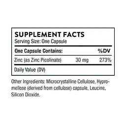 Мінерали Thorne Zinc Picolinate 30 мг 60 капсул - мініатюра 2