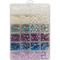 Набір для творчості Bambi Бісер намистини, гумка, пластикова коробка 1199-84  