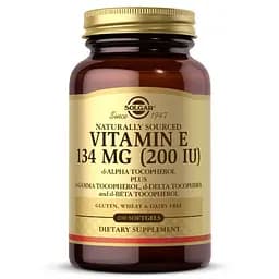 Вітаміни та мінерали Solgar Vitamin E 134 mg (200 IU) Mixed Tocopherols, 100 капсул - мініатюра 1