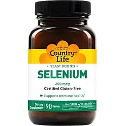 Вітаміни Country Life Селен 200 мкг 90 пігулок
