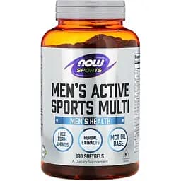 Вітаміни та мінерали Now Mens Active Sports Multi 180 капсул