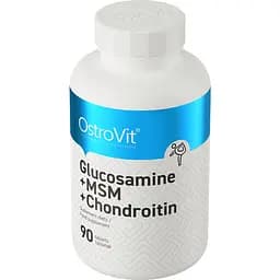 Для суглобів та зв'язок OstroVit Glucosamine + MSM + Chondroitin 90 таблеток - мініатюра 2