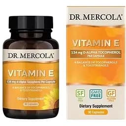 Вітаміни та мінерали Dr. Mercola Vitamin E, 30 капсул