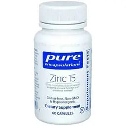 Цинк Pure Encapsulations Zinc 15 мг 60 капсул