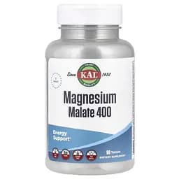 Магній малат KAL Magnesium Malate 400 mg, 90 таблеток для підтримки м'язової функції - мініатюра 1