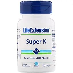 Вітамін К у двух формах К2 + К1 Life Extension Супер К 90 капсул - мініатюра 3