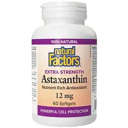 Астаксантин Natural Factors Astaxanthin 12 мг 60 м'яких капсул - мініатюра 1