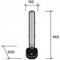 Лампа бактерицидна Eurolamp безозонова пластик 38W (UVPB-38(black)) - мініатюра 3
