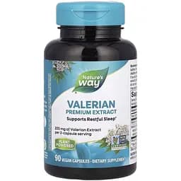 Натуральна добавка Nature's Way Valerian Premium Extract, 90 вегакапсул