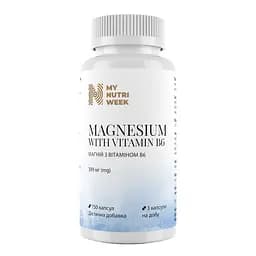 Магній з вітаміном В6 Magnesium with vitamin B6 My Nutri Week 570 мг 150 капсул